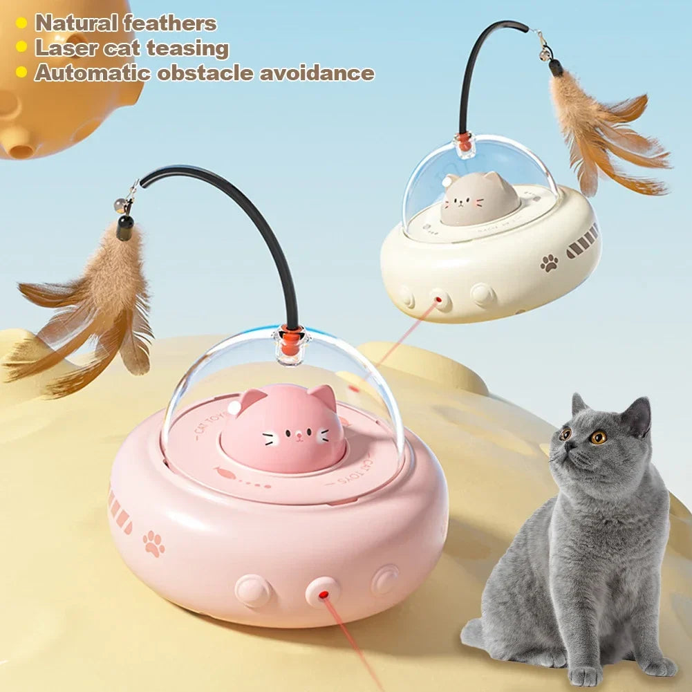 Smart UFO Cat Teaser™ | Automatic Feather Chase Toy