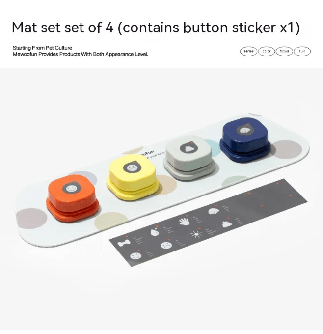 4 Colors Pet Communication Button One-click Prevent Physical Inactivity Recordable Dog Talking Button Toy Cat Toy Pet Products - My Store