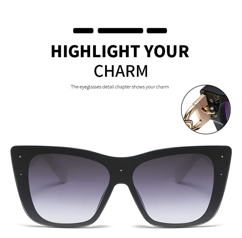 Qutox gradient lens sunglasses close-up