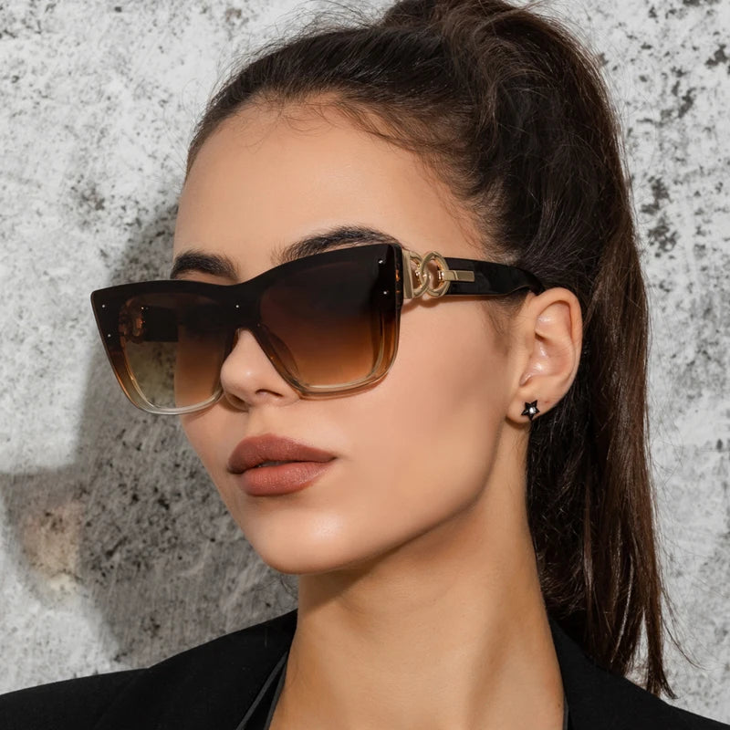 Oversized frameless sunglasses product image